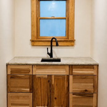Villanueva Granite - A beautiful custom stone countertop, precisely fabricated and professionally installed to complement this natural wood vanity. - Countertop Installation Near Me - Placitas, New Mexico Villanueva Granite - A beautiful custom stone countertop, precisely fabricated and professionally installed to complement this natural wood vanity. - Countertop Installation Near Me - Placitas, New Mexico