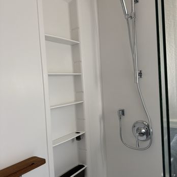 American Vision Baths - Shower and locker detail. - Kitchen & Bath Near Me - Santa Clara, California