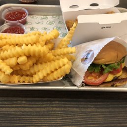 Burger and fries Burger and fries