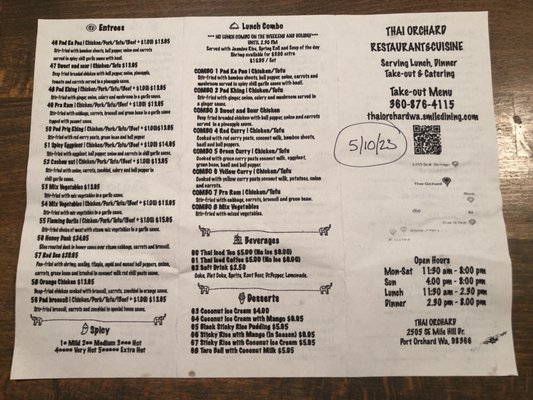 Menu photo 2 Thai Orchard Port Orchard, WA Menu photo 2 Thai Orchard Port Orchard, WA