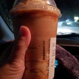 Ultra caramel frappuccino with almond milk Ultra caramel frappuccino with almond milk