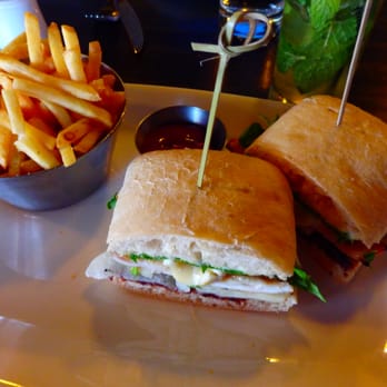 Earls Kitchen + Bar - chicken, brie, fig sandwich with fries - Canadian (New) Near Me - Jasper, Alberta