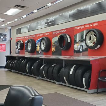 Firestone Complete Auto Care - Wall of tires display - Tires Near Me - Westbury, New York