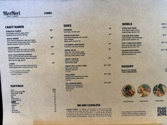 Menu photo 1 HiroNori Craft Ramen Chino, CA