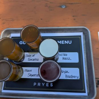 Pryes Brewing - Flight with an extra - Breweries Near Me - Minneapolis, Minnesota Pryes Brewing - Flight with an extra - Breweries Near Me - Minneapolis, Minnesota
