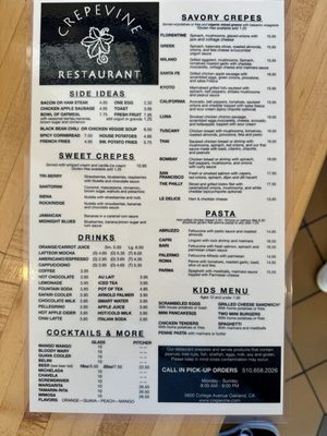 Menu photo 2 Crepevine Restaurants Oakland, CA Menu photo 2 Crepevine Restaurants Oakland, CA