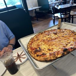 Cheese pizza and an anchovy octopus on the side! Cheese pizza and an anchovy octopus on the side!