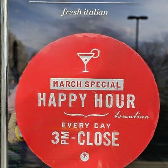 Tomatina - March 2023 Happy Hour!!! 3 PM to Close - Italian Near Me - Roseville, California