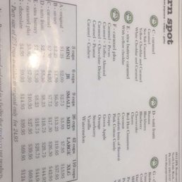 The menu