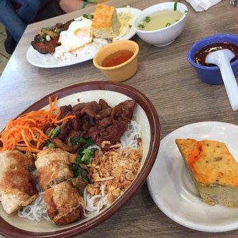 Com Tam Thanh - Bun thit nuong cha gio and side of egg loaf - Vietnamese Near Me - Westminster, California
