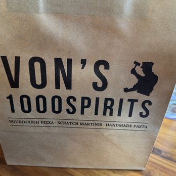 Von's 1000Spirits - Bag to go. - Burgers Near Me - Woodinville, Washington Von's 1000Spirits - Bag to go. - Burgers Near Me - Woodinville, Washington