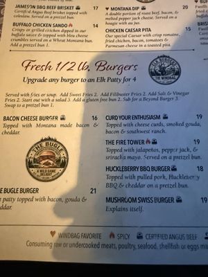 Menu photo 1 Windbag Saloon Helena, MT Menu photo 1 Windbag Saloon Helena, MT