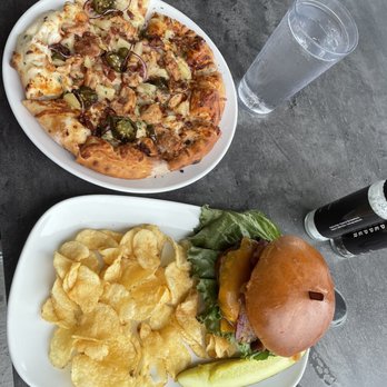 The Butler - Hawaiian BBQ pizza and Signature burger - American Near Me - Saugatuck, Michigan The Butler - Hawaiian BBQ pizza and Signature burger - American Near Me - Saugatuck, Michigan