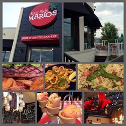 East Side Mario's - Firecracker Shrimp Pasta, Calamari, all you can eat salad. Yum.