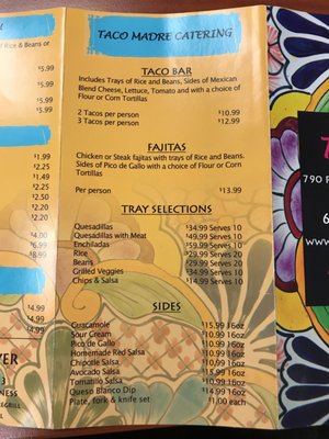 Menu photo 5 Taco Madre Naperville, IL