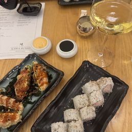 California Roll and Spicy Tuna Roll California Roll and Spicy Tuna Roll