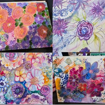 Painting Paradise - Fantasy Flowers in Mixed Media Class - Art Classes Near Me - Lihue, Hawaii Painting Paradise - Fantasy Flowers in Mixed Media Class - Art Classes Near Me - Lihue, Hawaii