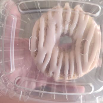 Bristol Doughnut - A vegan Vanilla doughnut with pomegranate drizzle. A delicious doughnut. - Coffee & Tea Near Me - Albuquerque, New Mexico