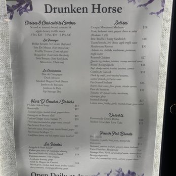 The Drunken Horse - Menu - Wine Bars Near Me - St. Augustine, Florida