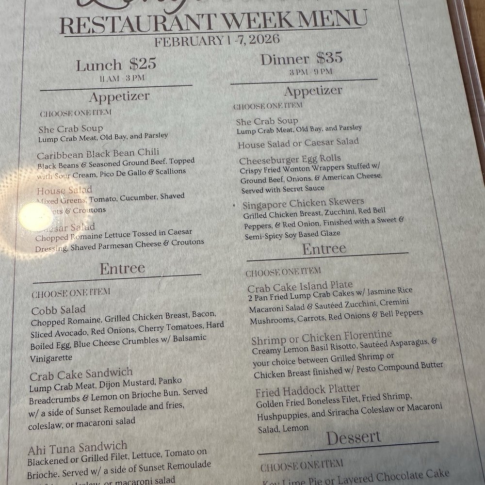 Longboards - Restaurant week menu 2026 - Bars Near Me - Williamsburg, Virginia