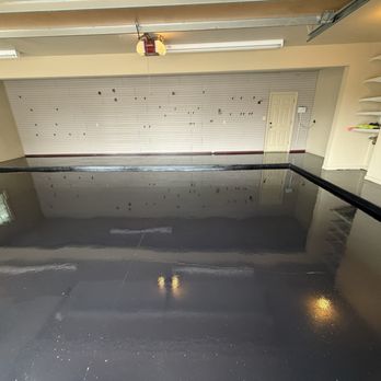 1st Gen Epoxy - Black base coat - Flooring Near Me - Stillwater, Oklahoma