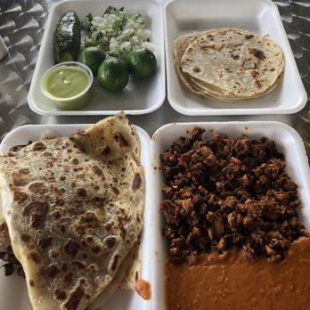 Ta'Carbon Mexican Grill - Ordered a "plato" (tortillas, beans, & meat) and quesadilla. - Mexican Near Me - Glendale, Arizona Ta'Carbon Mexican Grill - Ordered a "plato" (tortillas, beans, & meat) and quesadilla. - Mexican Near Me - Glendale, Arizona