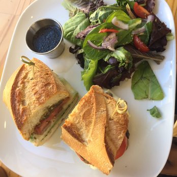 Vineyards Cafe - Pesto Sandwich comes with a side of salad - Creperies Near Me - Philadelphia, Pennsylvania Vineyards Cafe - Pesto Sandwich comes with a side of salad - Creperies Near Me - Philadelphia, Pennsylvania
