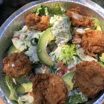 Mezcalito's Cantina - Avocado Salad with added shrimp. Look how big those things are!! And there is a whole Ava Afi in there!! Love this salad!! - Mexican Near Me - Decatur, Georgia Mezcalito's Cantina - Avocado Salad with added shrimp. Look how big those things are!! And there is a whole Ava Afi in there!! Love this salad!! - Mexican Near Me - Decatur, Georgia