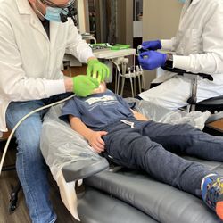 Design Dentistry - 4yo getting his chipped tooth fixed.