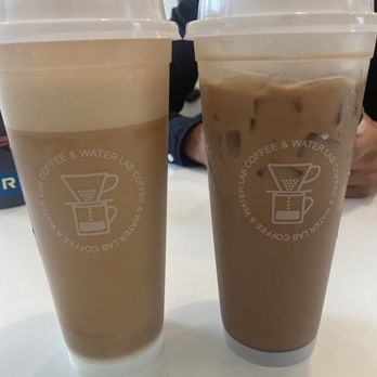 Coffee & Water Lab - Orange Cream Nitro Cold Brew (L) & Iced Dark Chocolate Mocha (R) - Coffee & Tea Near Me - San Jose, California