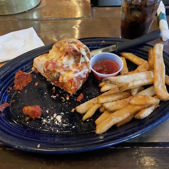 The Pub & Restaurant - Half eaten meatball sandwich & fries - Pubs Near Me - Gettysburg, Pennsylvania