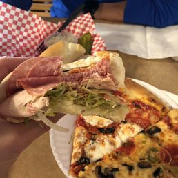 Godfather sub and pizza slices Godfather sub and pizza slices