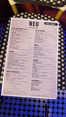 Menu photo 1 Neo Restaurant & Bar Salisbury, CT Menu photo 1 Neo Restaurant & Bar Salisbury, CT