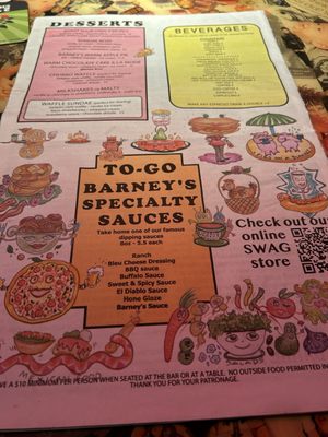 Menu photo 5 Barney's Beanery Westwood, CA