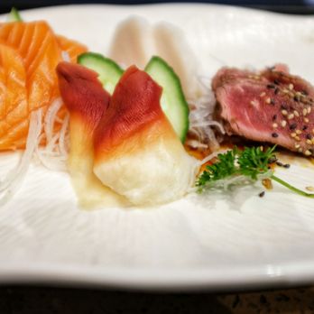 Sushi Plus - a variety of sushi on a white plate - Sushi Bars Near Me - Montreal, Quebec