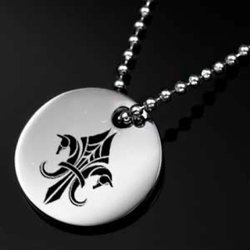 Design Works Custom Jewelry Studio - DW-Fluer de Lis Dog Tag