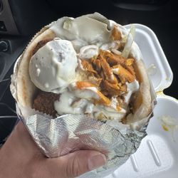 Mix Falafel & Chicken Shawarma Sandwich