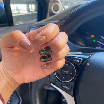 Blue Nails - Cat eye and nude. 5 days in - Nail Salons Near Me - San Lorenzo, California Blue Nails - Cat eye and nude. 5 days in - Nail Salons Near Me - San Lorenzo, California