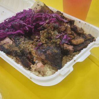 Bonney's - Jerk chicken and pork combo - Tapas/Small Plates Near Me - Metuchen, New Jersey