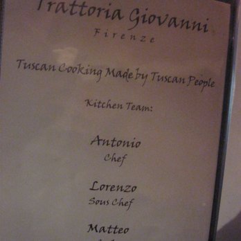 Trattoria Giovanni - Kitchen Team - Tuscan Near Me - Florence, FI Trattoria Giovanni - Kitchen Team - Tuscan Near Me - Florence, FI
