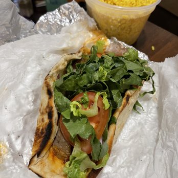 Ali Baba - Beef Gyro Sandwich, Homemade Yellow Rice - Mediterranean Near Me - Hoboken, New Jersey