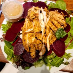 Carnival Restaurant - Beet and Gorgonzola salad, added chicken