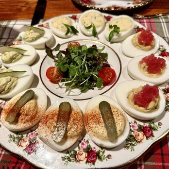 Balmoral Restaurant - William Wallace's Deviled Eggs 4 Ways* - Scottish Near Me - St Charles, Illinois