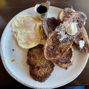 Monica’s Riverview - Eggs over medium, two sausage patties and French toast. - Breakfast & Brunch Near Me - Antioch, California Monica’s Riverview - Eggs over medium, two sausage patties and French toast. - Breakfast & Brunch Near Me - Antioch, California