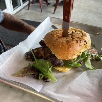 Tucker Duke's - Fish S.M.H. Red Snapper Sandwich comes with a giant filet! - Burgers Near Me - Deerfield Beach, Florida Tucker Duke's - Fish S.M.H. Red Snapper Sandwich comes with a giant filet! - Burgers Near Me - Deerfield Beach, Florida