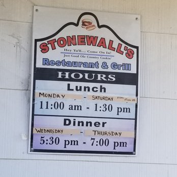 Stonewall's Restaurant & Grill - Hours of Operation - Restaurants Near Me - Goldsboro, North Carolina Stonewall's Restaurant & Grill - Hours of Operation - Restaurants Near Me - Goldsboro, North Carolina