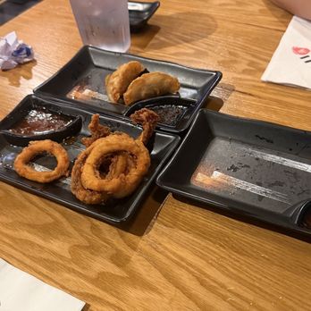 Kanji Izakaya - Fried calamari, Gyoza (Pork) (6 pcs) - Sushi Bars Near Me - Arlington, Virginia Kanji Izakaya - Fried calamari, Gyoza (Pork) (6 pcs) - Sushi Bars Near Me - Arlington, Virginia