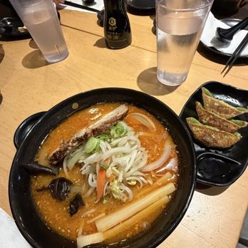 Taka Ramen - Taka Pork & Vegetable (Miso Flavor) w/ vegetable gyoza was amazing!  great flavor, portion size, ambience and service. - Sushi Bars Near Me - Squamish, British Columbia