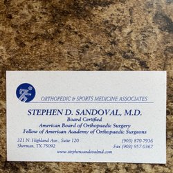 Stephen D Sandoval MD - ~04-05-22~Sherman, Texas