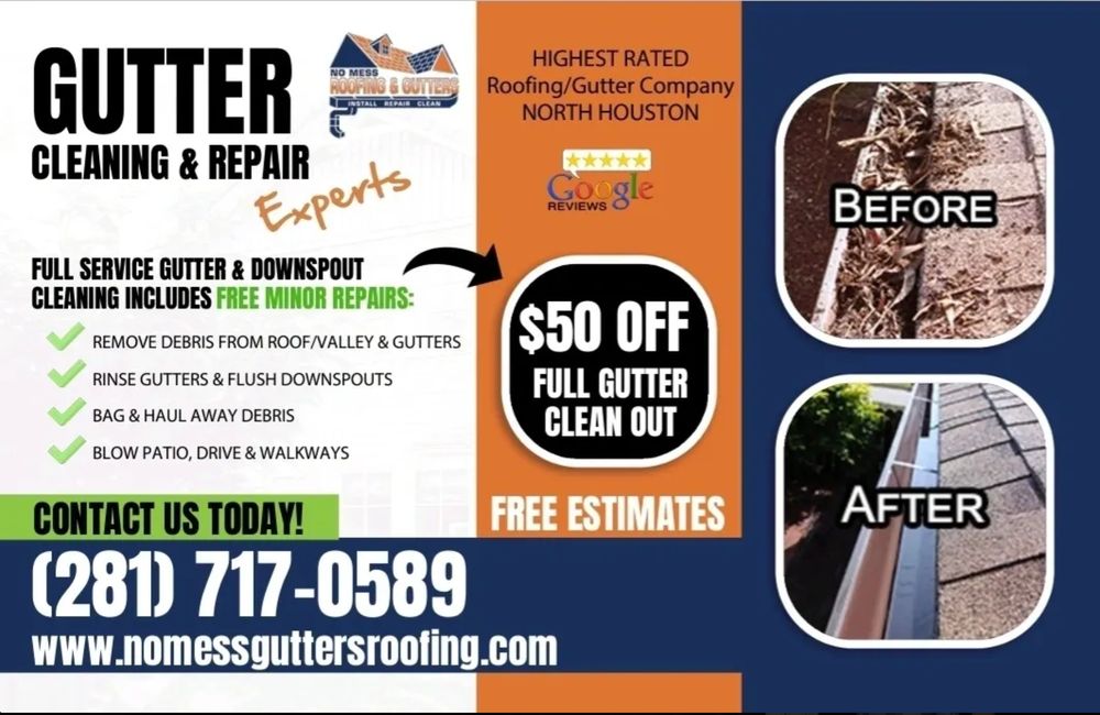 Slide of No Mess Gutters And Roofing Services